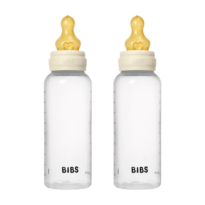 BIBS - Komplet 2 otroških stekleničk 270 ml, lateks - Ivory (srednji pretok) - 5117216 Luxbaby