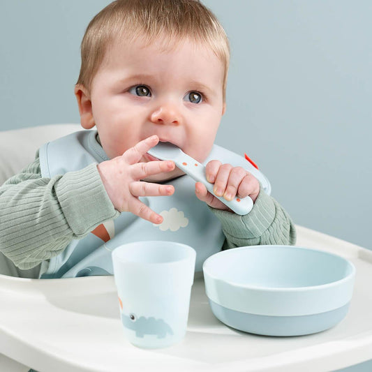 Done by Deer - Prvi jedilni set Foodie Playground - Blue - DBD13293 Luxbaby