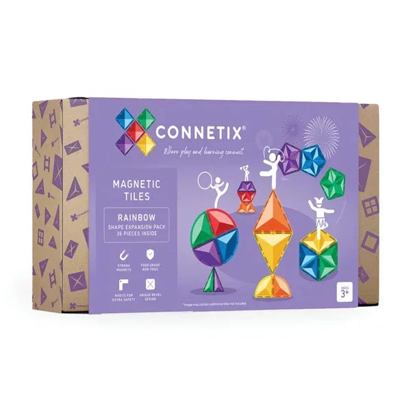 Connetix - Magnetne ploščice - Rainbow Shape Expansion pack (36 kosov)
