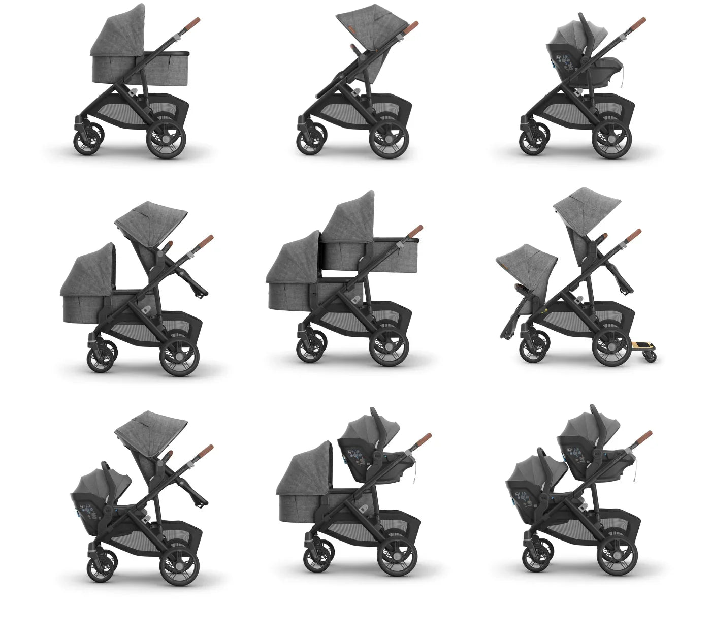 UPPAbaby - Otroški voziček Vista V3 - Greyson (2v1) - 0303-VIS-EU-GRY Luxbaby