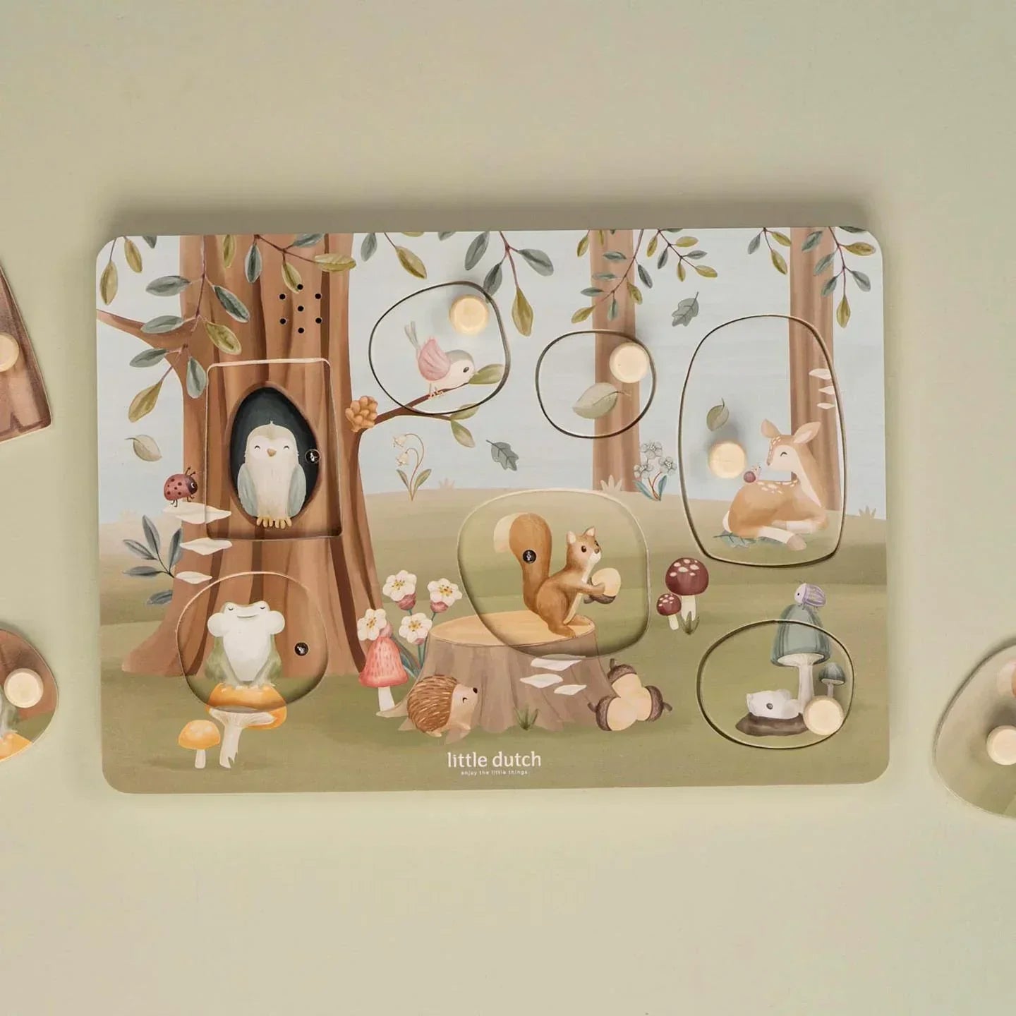 Little Dutch - Lesena zvočna sestavljanka - Forest Friends
