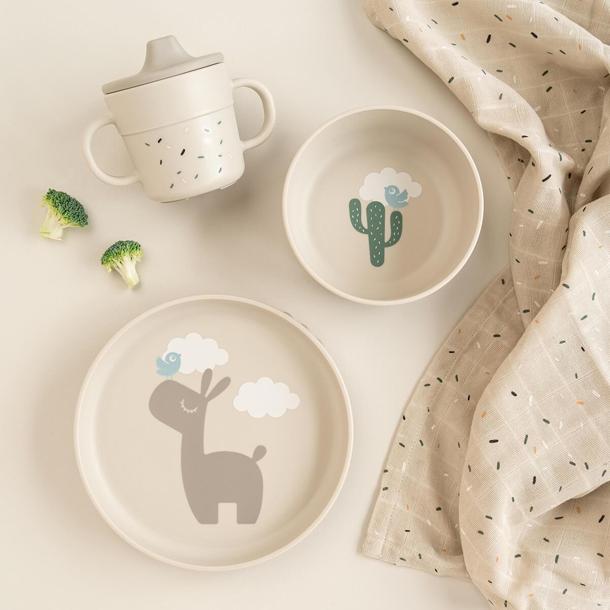 Done by Deer - Jedilni set Foodie Lalee - Sand - DBD12394 Luxbaby