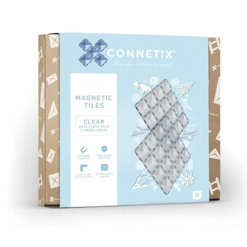 Connetix - Magnetne ploščice - Osnovni plošči Clear (2 kosa) - CT-C-00002_BP Luxbaby