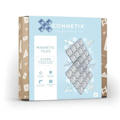Connetix - Magnetne ploščice - Osnovni plošči Clear (2 kosa) - CT-C-00002_BP Luxbaby