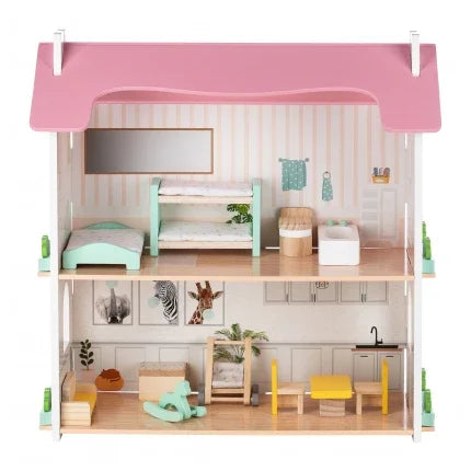 Free2Play - Lesena hiška s pohištvom - Lotti - F2P1218788 Luxbaby