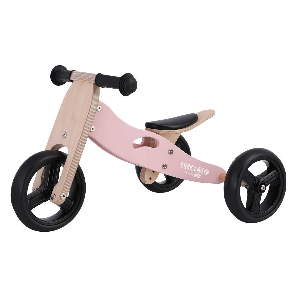 Free2Move - Leseni tricikel in poganjalec Rider 2v1 - Pink - 1157938 Luxbaby