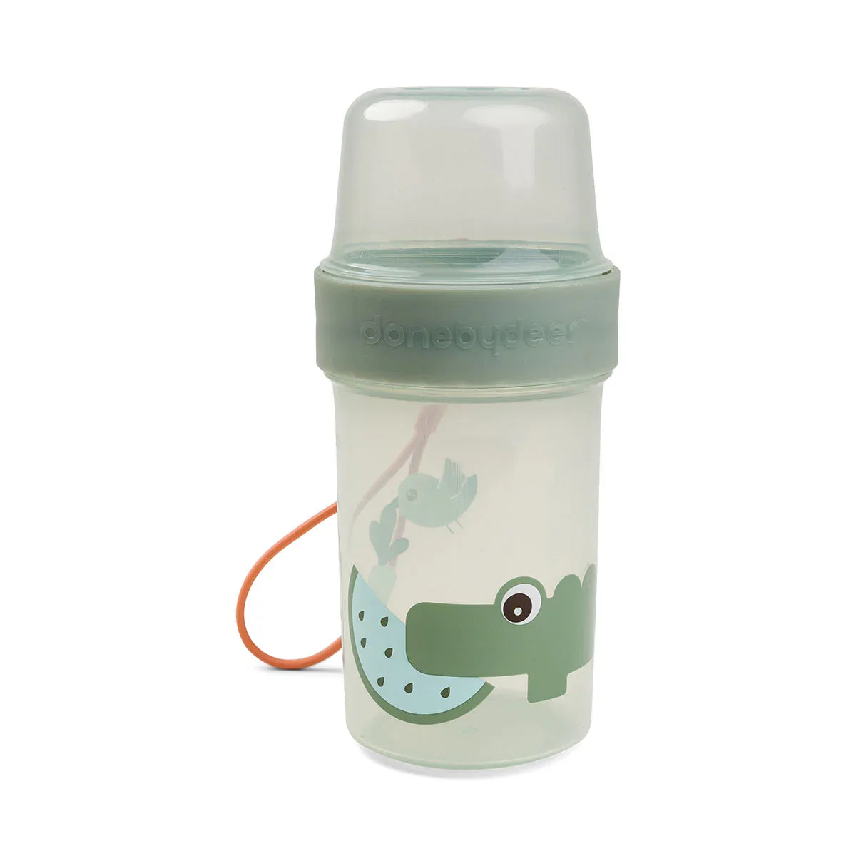 Done by Deer - To go posodica za prigrizke L Croco - Green - DBD11725 Luxbaby