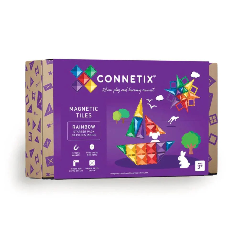 Connetix - Magnetne ploščice - Rainbow Starter Pack (60 kosov) - CT-R-00060-ST Luxbaby