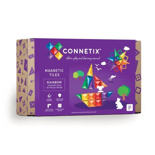 Connetix - Magnetne ploščice - Rainbow Starter Pack (60 kosov) - CT-R-00060-ST Luxbaby