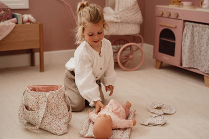 Little Dutch - Previjalna torba za punčke - Soft Flowers