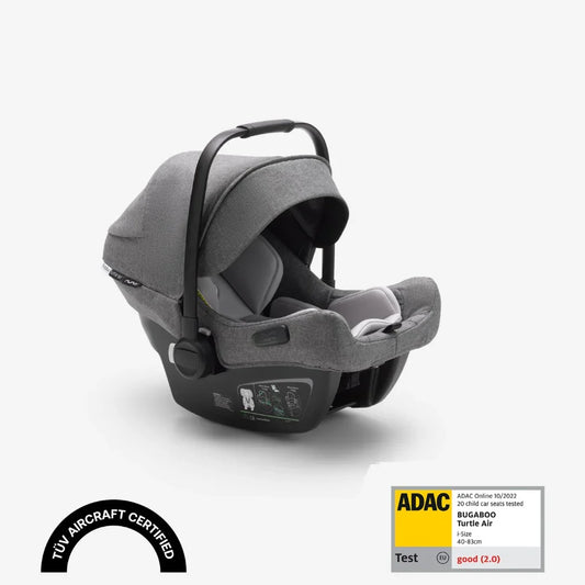 Bugaboo - Otroški avtosedež Turtle Air by Nuna i-Size (40-83cm) - Grey Melange - B10980 Luxbaby