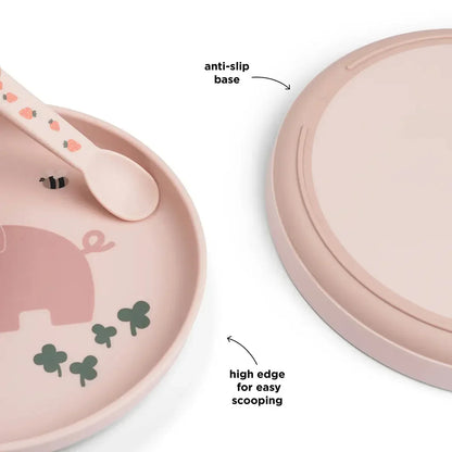 Done by Deer - Foodie Tiny farm children's plate - Powder