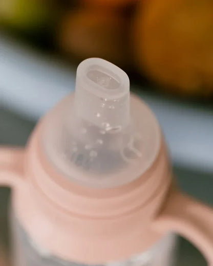 BIBS - Steklenička za učenje pitje, silikon - Blush - 50211244 Luxbaby