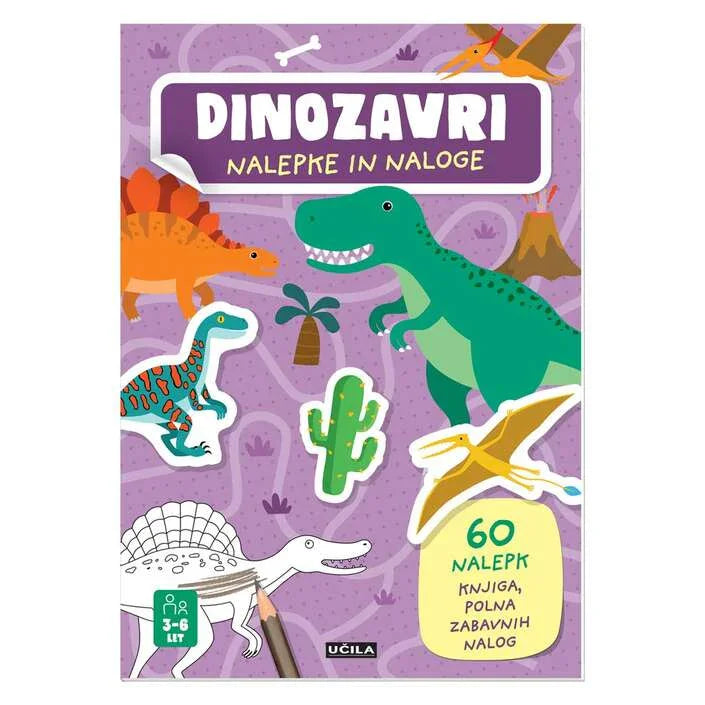 Učila - Dinozavri - Nalepke in naloge - U007077 Luxbaby