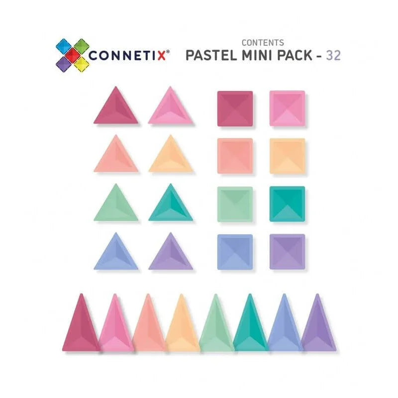 Connetix - Magnetne ploščice - Pastel Mini Pack (32 kosov) - CT-P-00032-MI Luxbaby