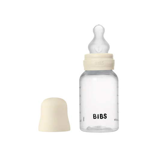 BIBS - Otroška steklenička 150 ml, silikon - Ivory (počasen pretok) - 50161216 Luxbaby