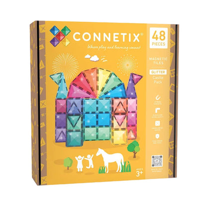 Connetix - Magnetne ploščice - Glitter Castle (48 kosov) - CT-G-00048-GP Luxbaby
