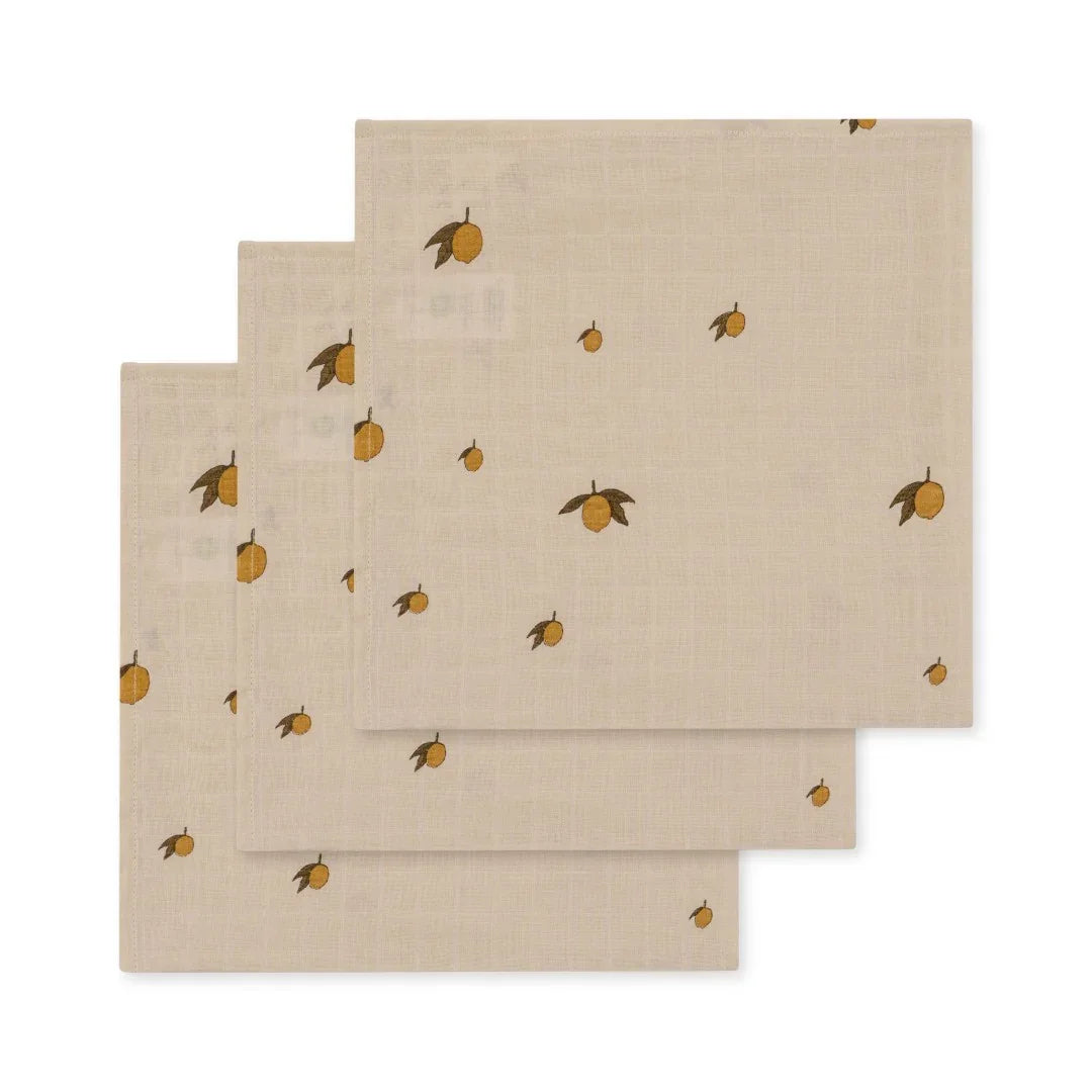 Konges Sløjd - Komplet 3 tetra pleničk - Lemon