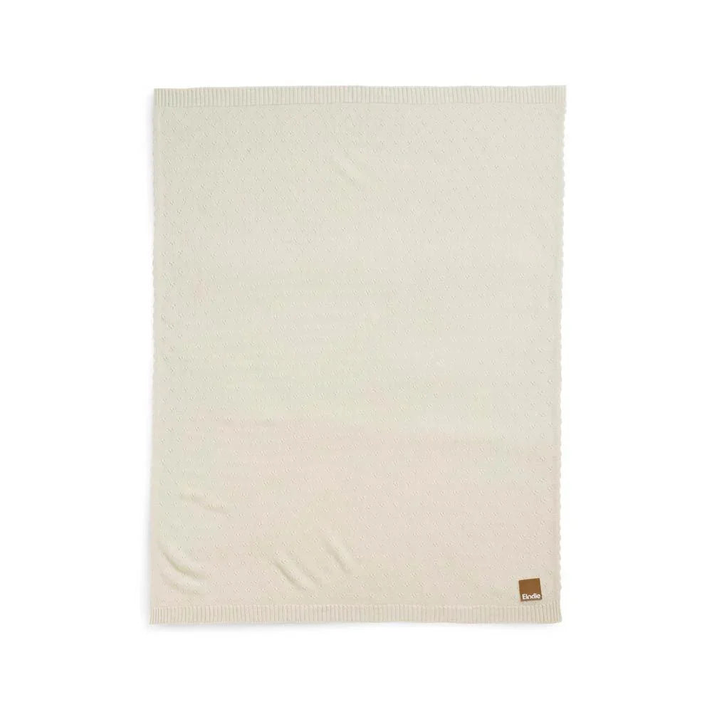 Elodie - Pletena odejica Pointelle - Creamy White