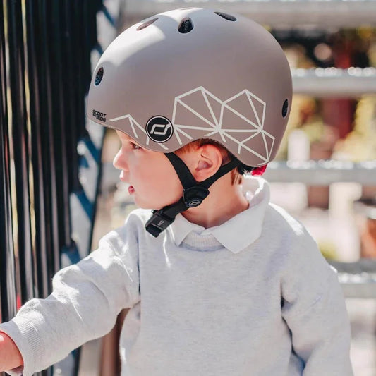 Scoot&Ride - Otroška čelada XXS/S - Brown Lines - 96563 Luxbaby
