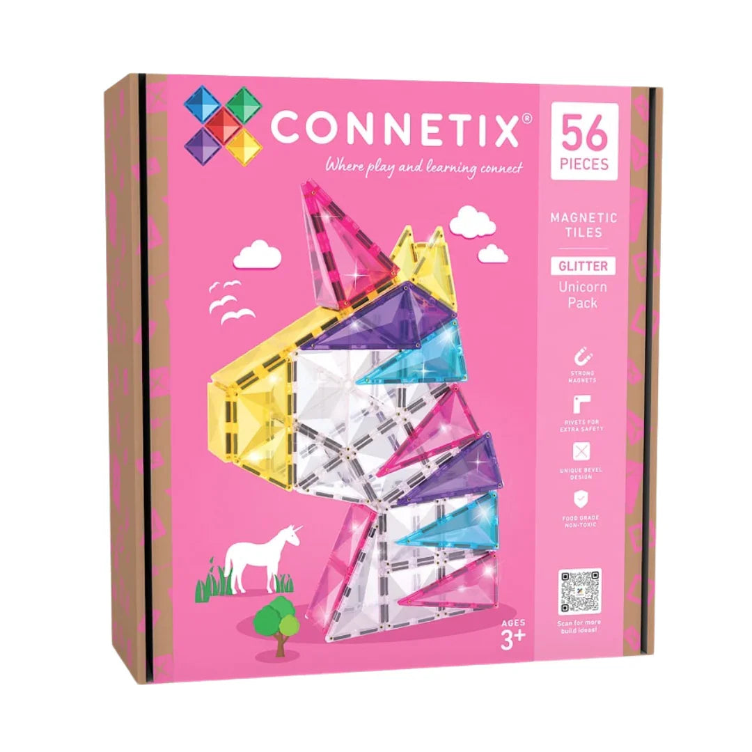 Connetix - Magnetne ploščice - Glitter Unicorn (56 kosov) - CT-G-00056-GU Luxbaby