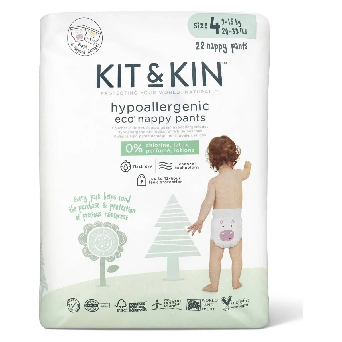 Kit&Kin - Ekološke hlačne pleničke Maxi Velikost 4 (9-15 kg) 22 kosov - 1133011 Luxbaby