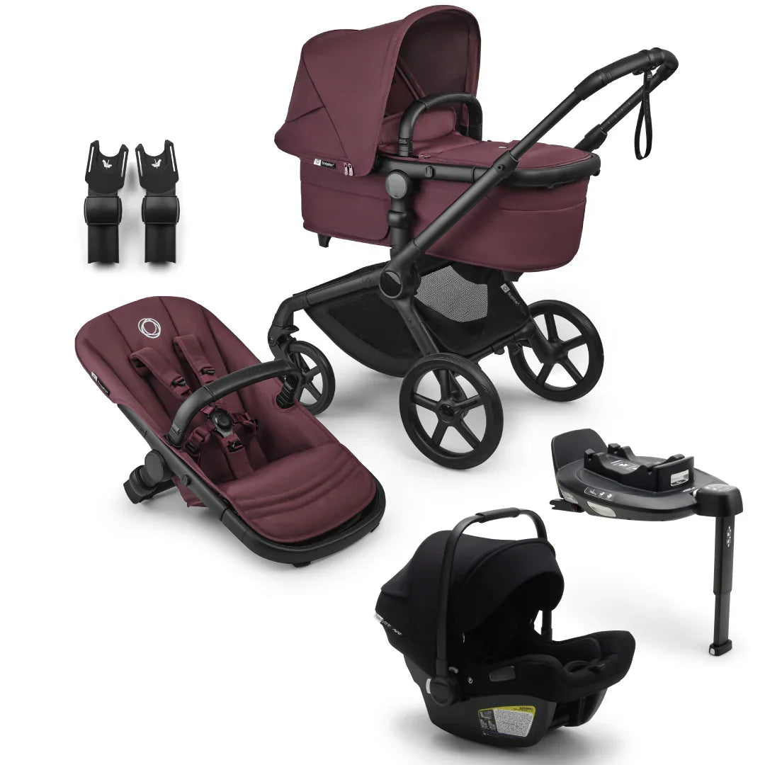 Bugaboo - Otroški voziček Fox 5 Renew Travel - Dark Cherry (4v1) - K14090 Luxbaby