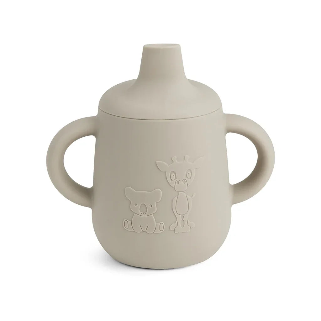 Nuuroo - Aiko Silikonska skodelica z ročaji - Cobblestone 140ml - NU115C Luxbaby