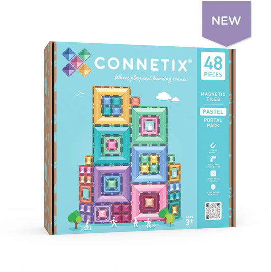 Connetix - Magnetne ploščice - Pastel Portal Pack (48 kosov)