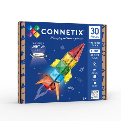 Connetix - Magnetne ploščice - Light Rocket Pack (30 kosov)