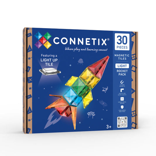 Connetix - Magnetne ploščice - Light Rocket Pack (30 kosov)