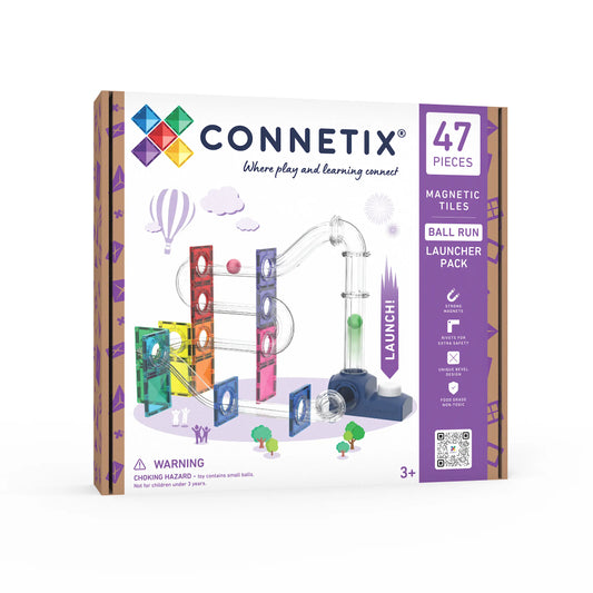 Connetix - Magnetne ploščice - Ball Run Launcher Pack (47 kosov)