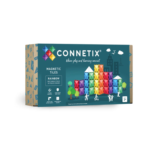 Connetix - Magnetne ploščice - Rainbow Rectangle Pack (18 kosov)