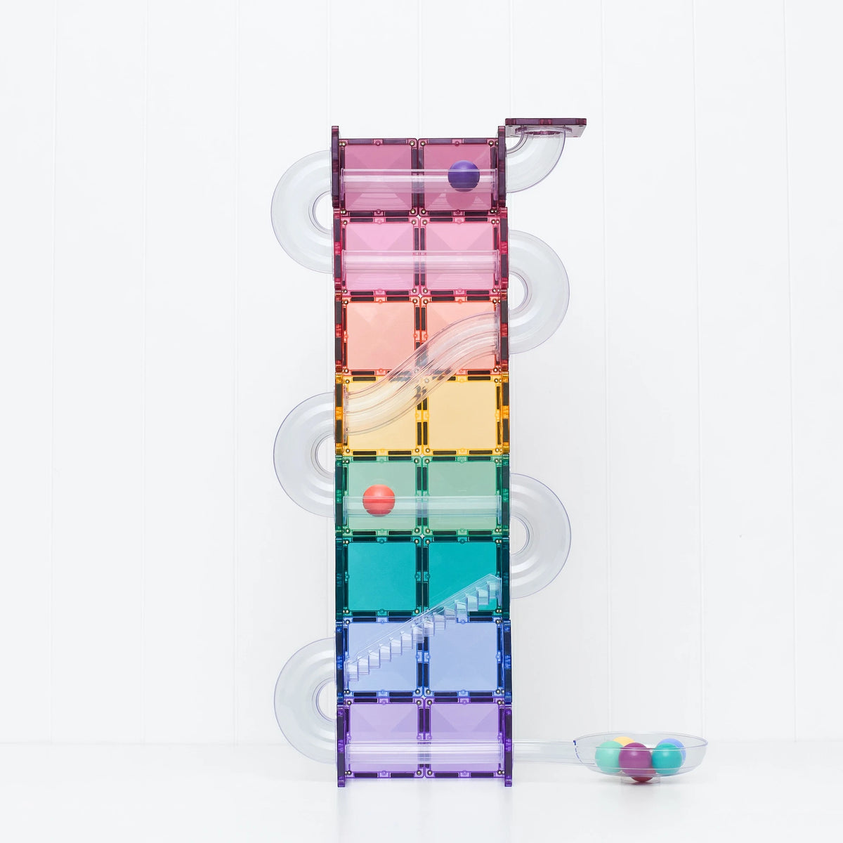 Connetix - Magnetne ploščice - Ball Run Pastel Pack (114 kosov)