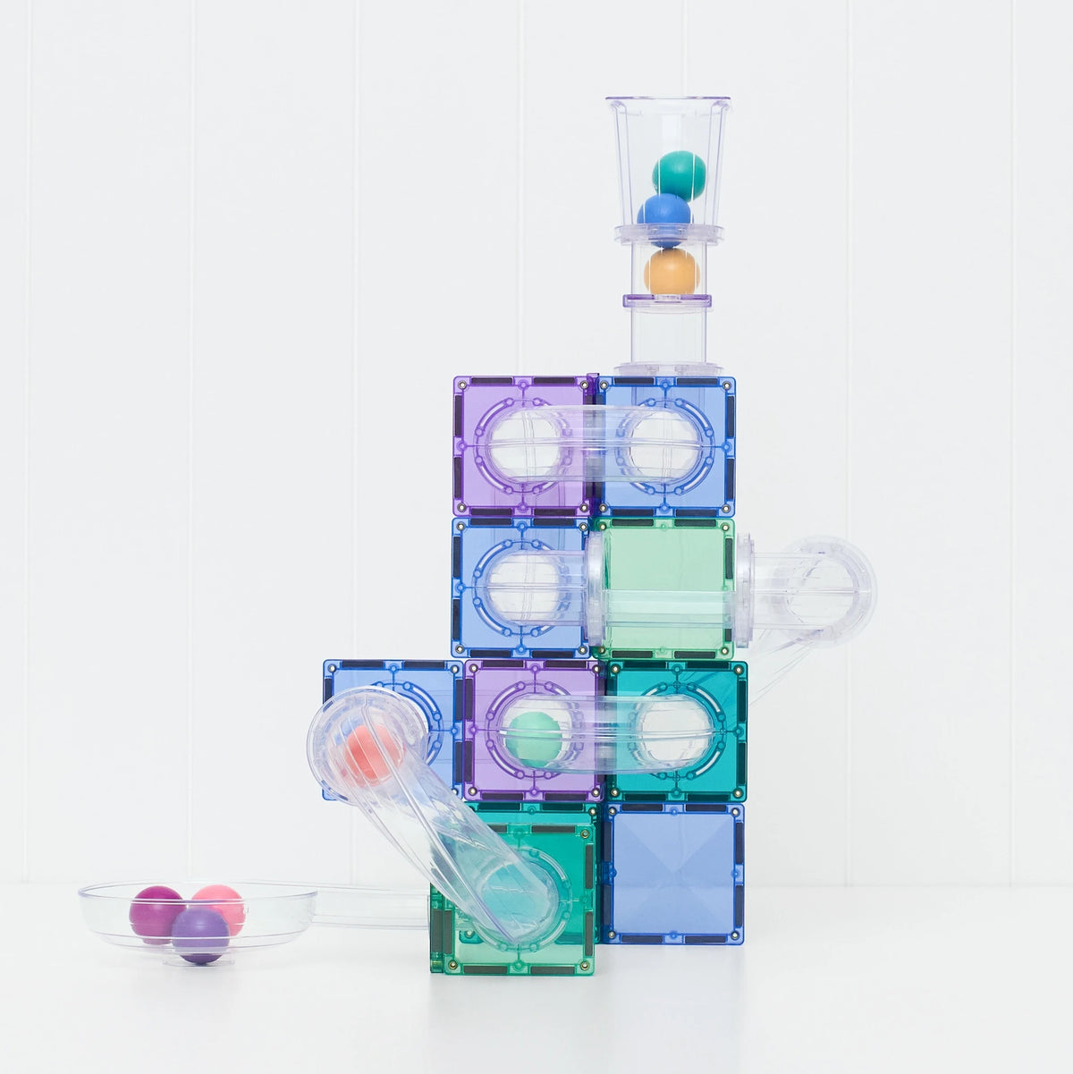 Connetix - Magnetne ploščice - Ball Run Pastel Pack (114 kosov)