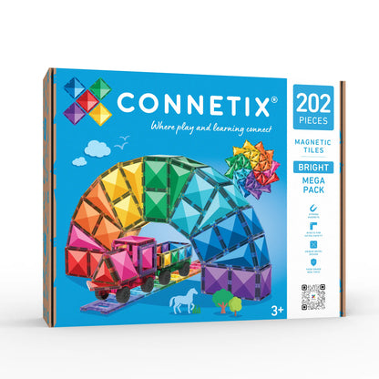 Connetix - Magnetne ploščice - Bright Mega Pack (202 kosa)