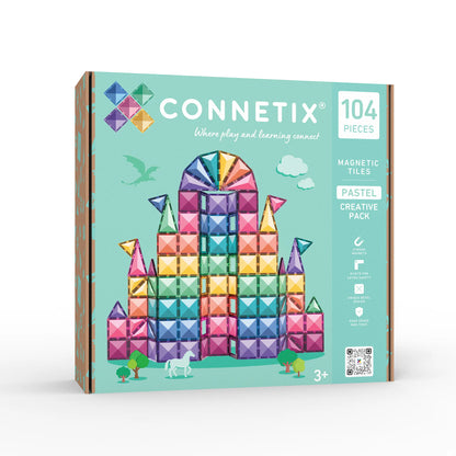 Connetix - Magnetne ploščice - Pastel Creative Pack (104 kosi)