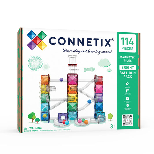 Connetix - Magnetne ploščice - Ball Run Bright Pack (114 kosov)