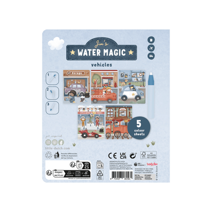 Little Dutch - Jim & Vehicles Water Magic book