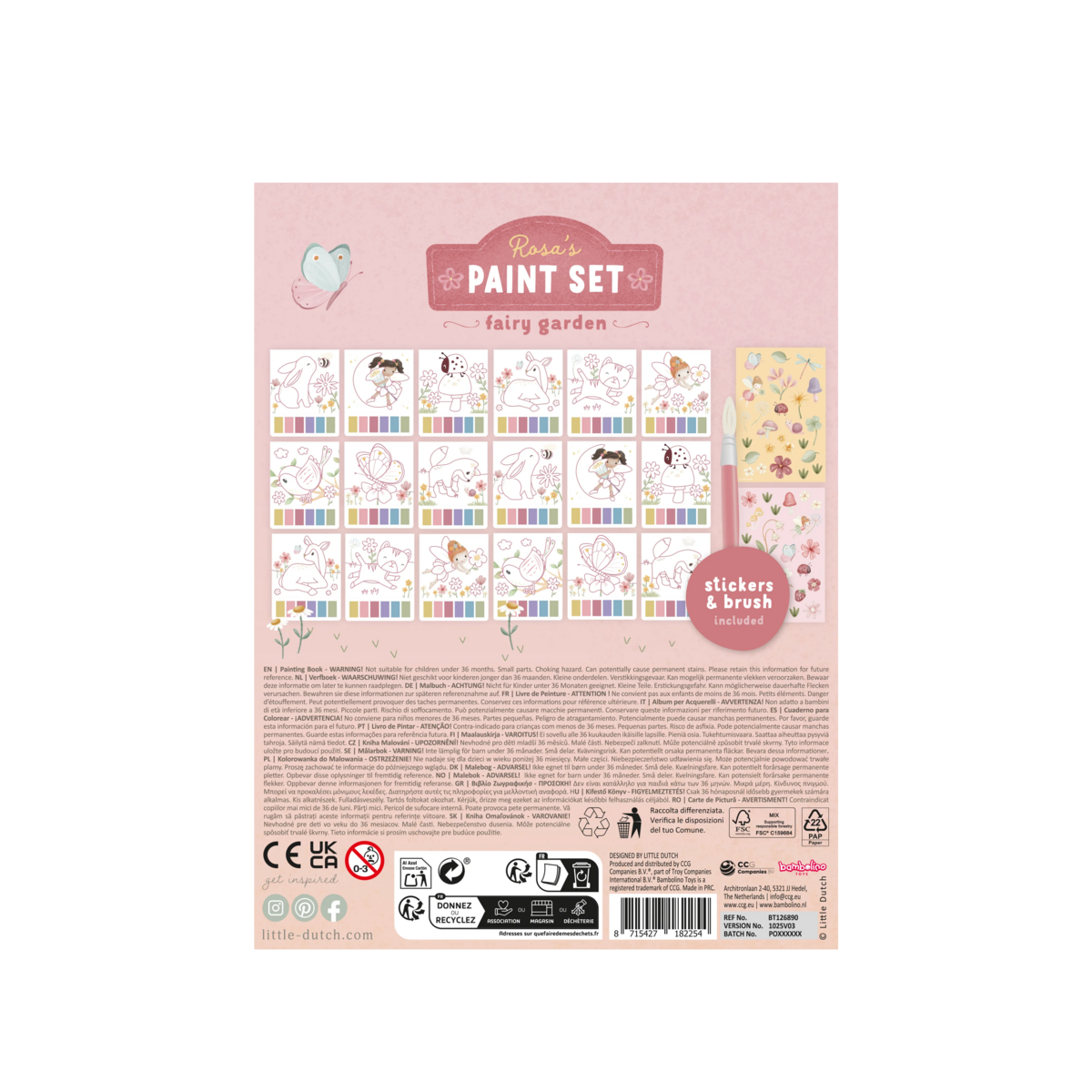 Little Dutch - Set za slikanje - Rosa Fairy Garden