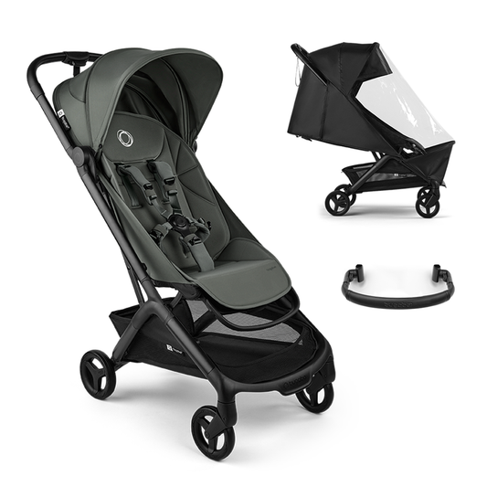 Bugaboo - Otroški voziček Butterfly 2, komplet - Black/Forest Green