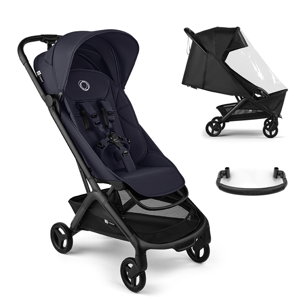 Bugaboo - Otroški voziček Butterfly 2, komplet - Black/Deep Indigo