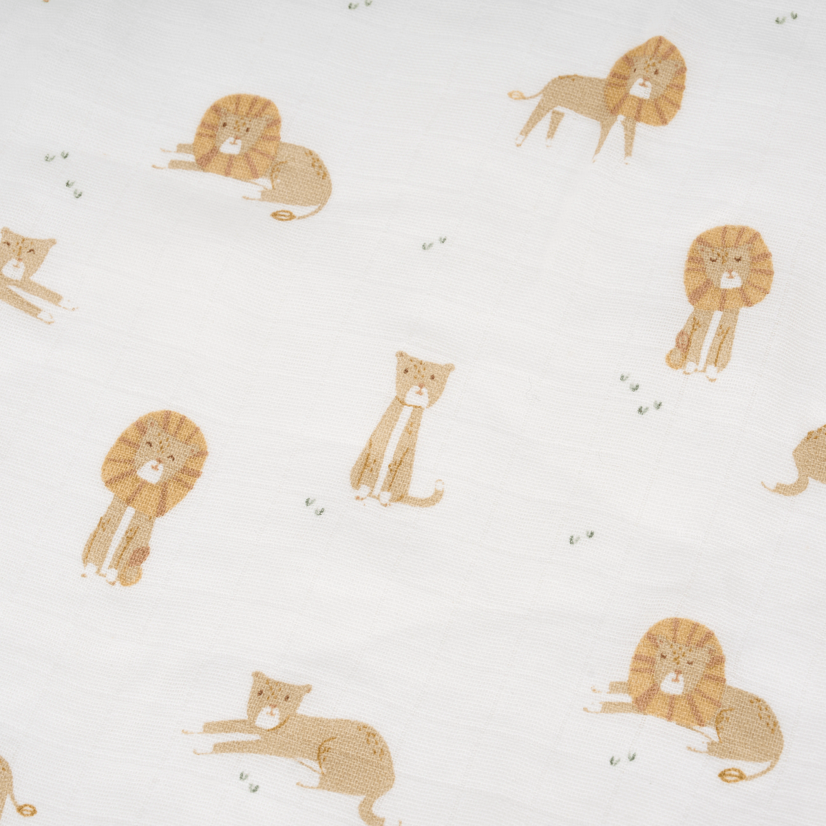 Little Dutch - Otroška napenjalna rjuha muslin - Safari Leo (60x120)