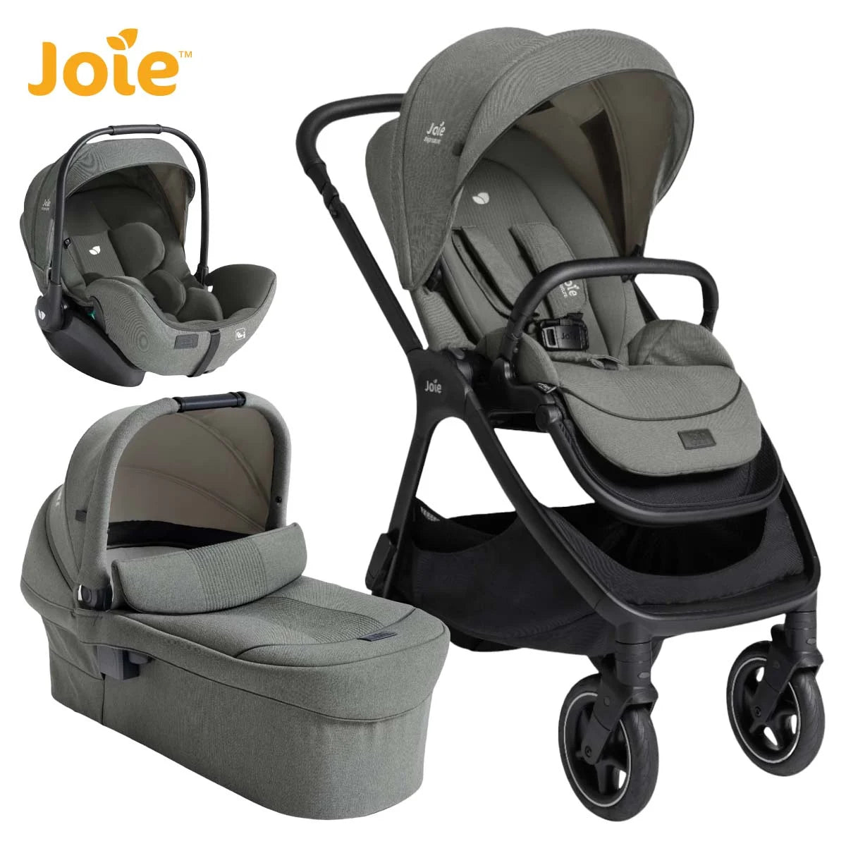 Joie - Otroški voziček Finiti™ + i-Level™ Pro - Signature Evergreen (3v1)