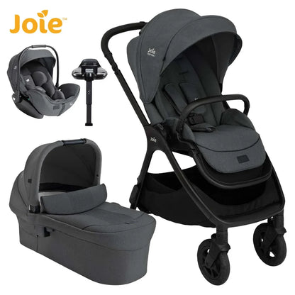 Joie® - Otroški voziček Finiti™ + i-Level™ Pro + IsoFix baza Encore - Signature Ebony (4v1)