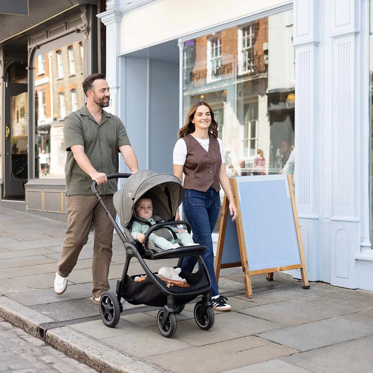 Joie® - Otroški voziček Finiti™ + i-Level™ Pro + IsoFix baza Encore - Signature Ebony (4v1)