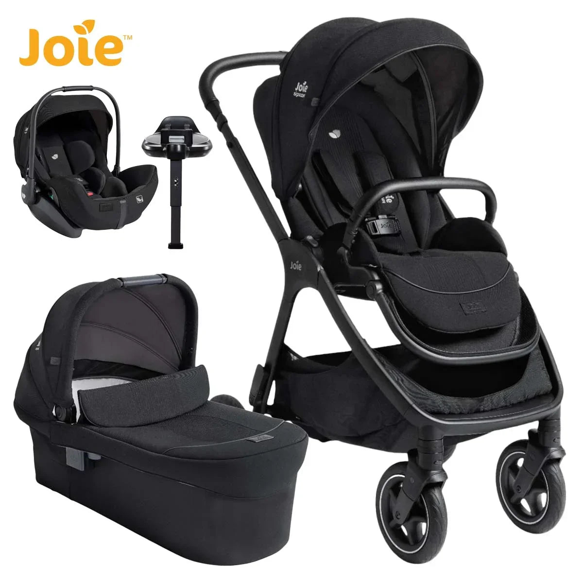 Joie® - Otroški voziček Finiti™ + i-Level™ Pro + IsoFix baza Encore - Signature Eclipse (4v1)