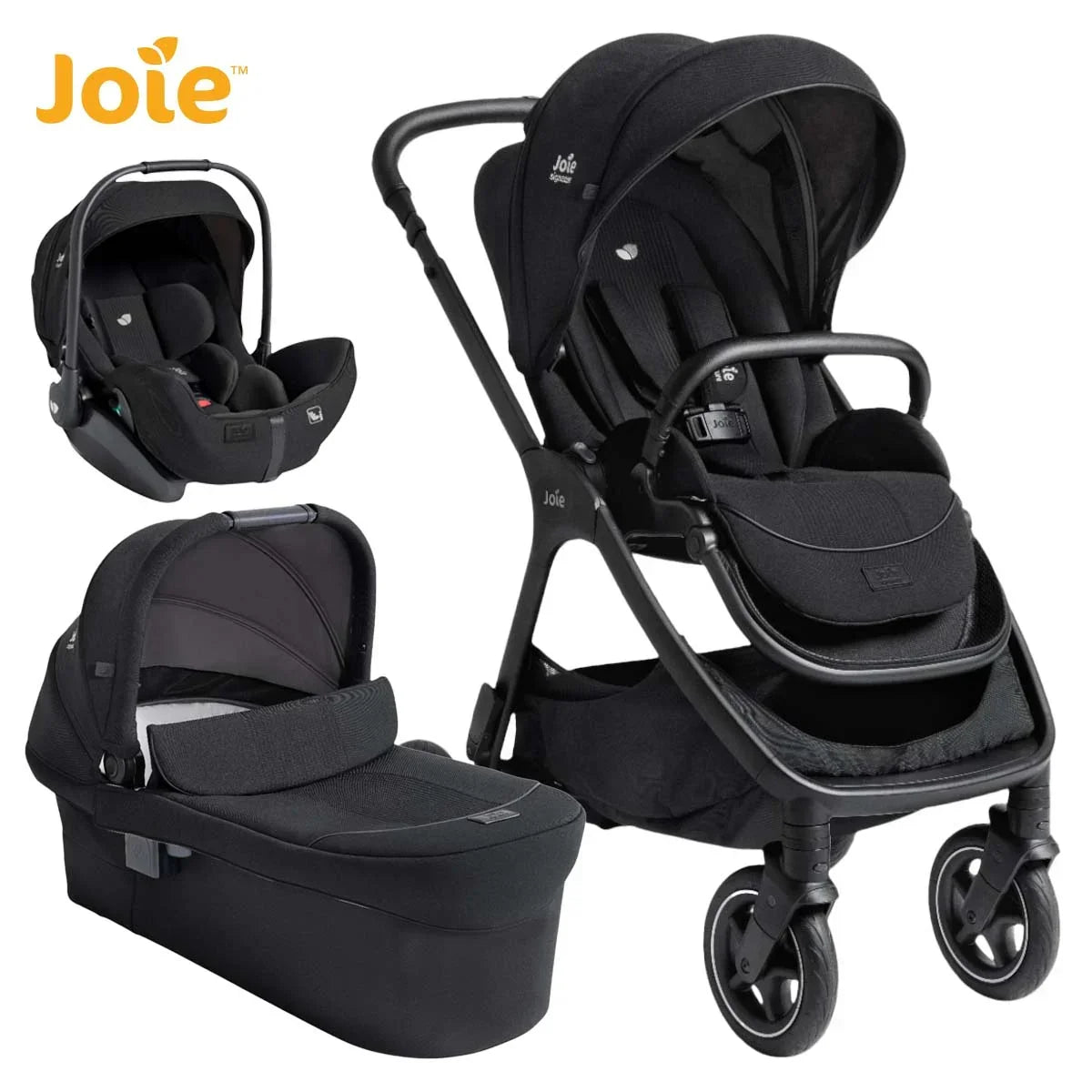 Joie - Otroški voziček Finiti™ + i-Level™ Pro - Signature Eclipse (3v1) - Luxbaby