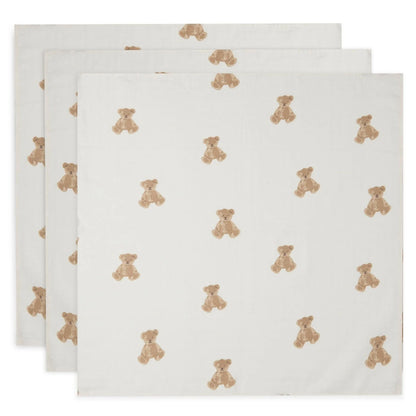 Jollein - Komplet 3 tetra pleničk - Teddy Bear