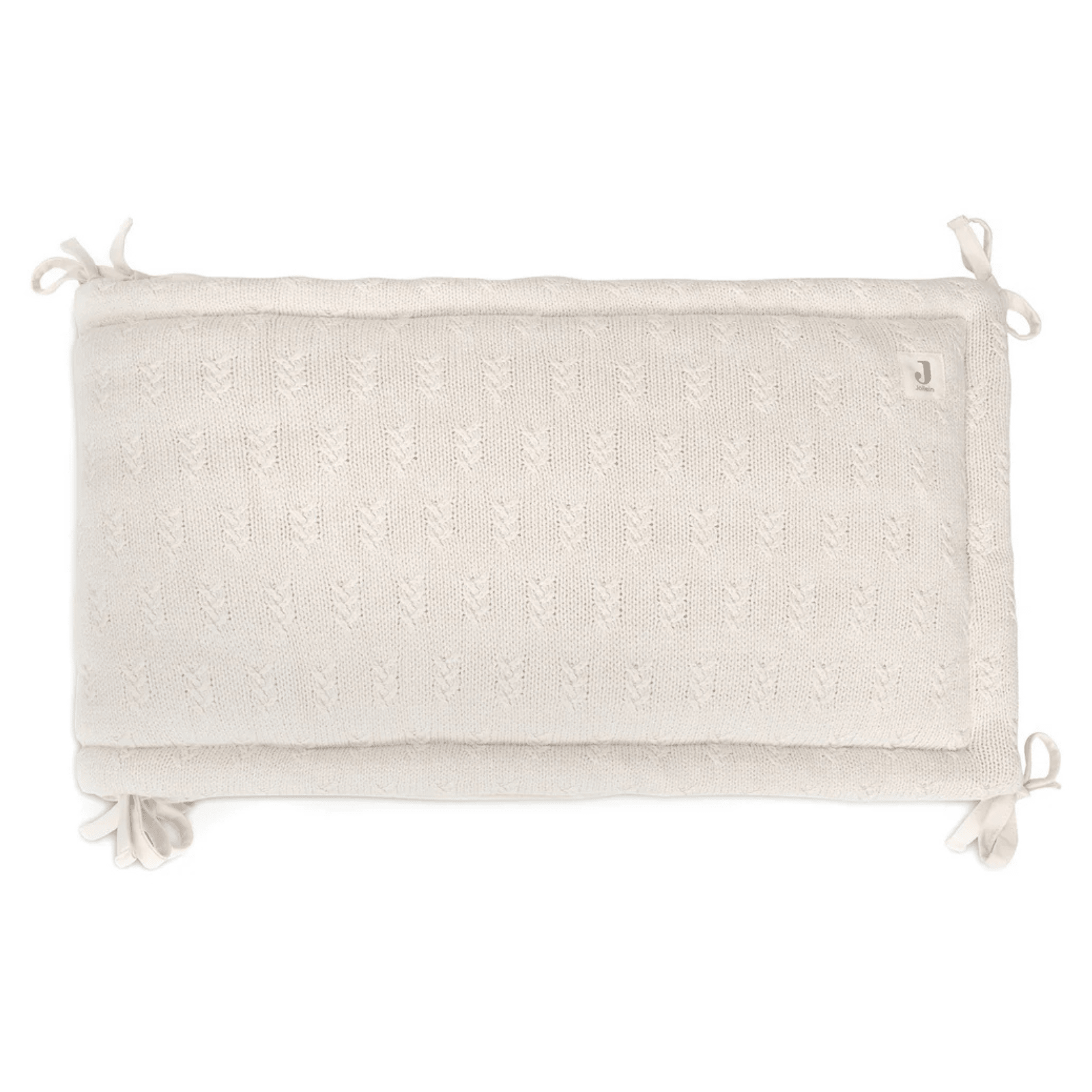 Jollein - Obroba za posteljico - Grain Knit - Oatmeal (180x30 cm)